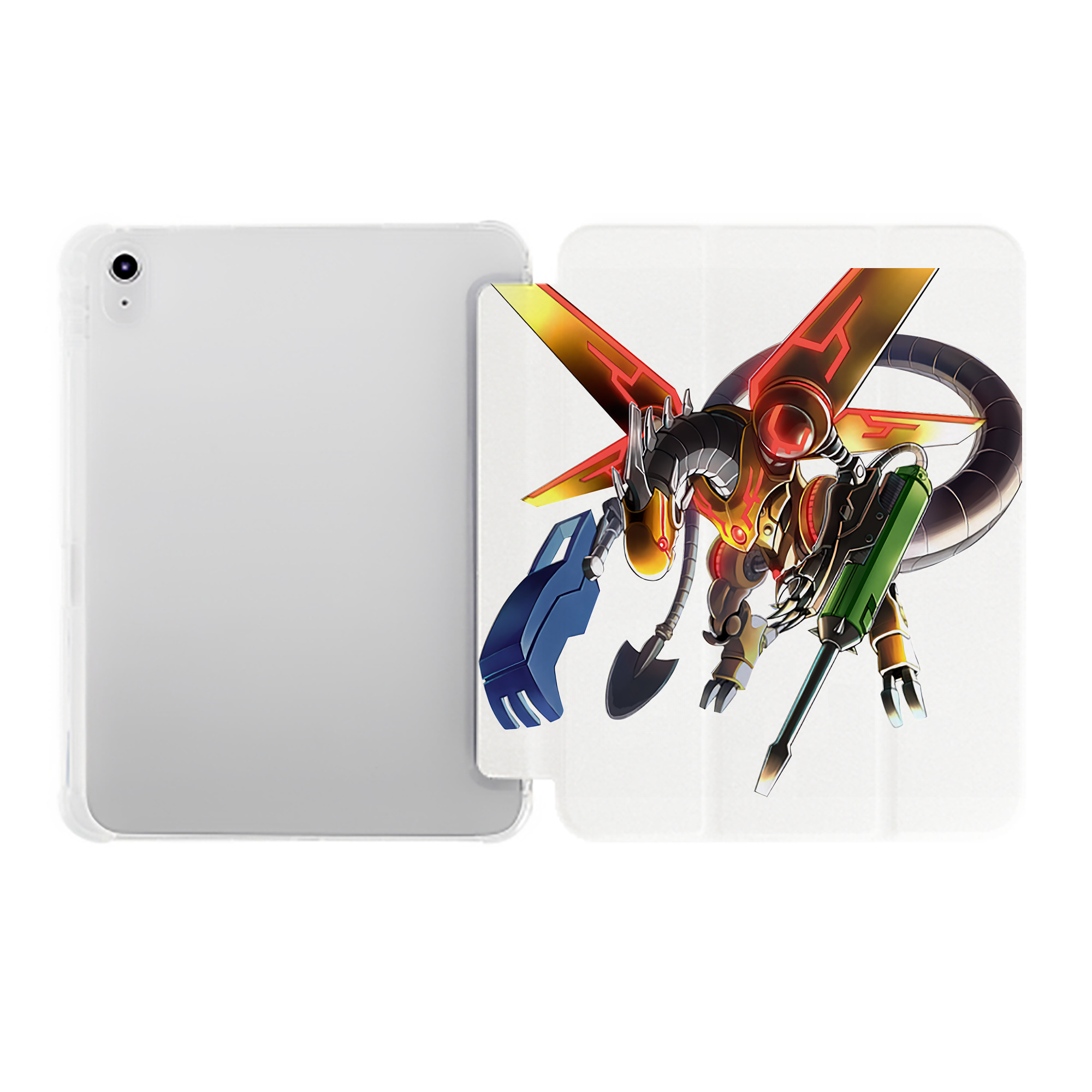（画像用） 遊☆戯☆王 Yu-Gi-Oh! IPad ケース ペン収納付き 三つ折りスタンド PUレザー×シリコン 対応機種9.5/10.5/10.9インチ